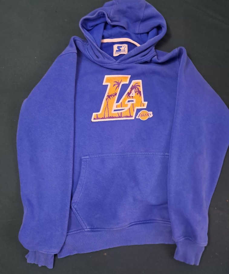 Mavi Uzun Kollu LA Baskılı Sweatshirt - Görsel 2