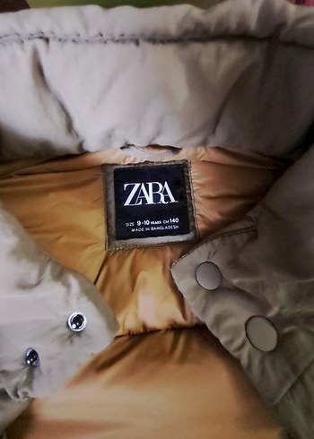 zara, fıstık yeşili çocuk montu - Görsel 2