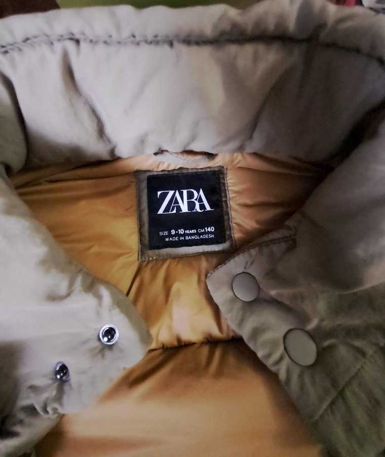 zara, fıstık yeşili çocuk montu - Görsel 2