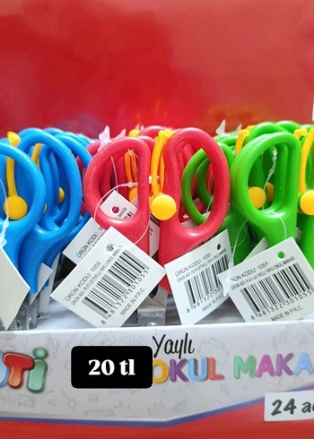 Renkli Paslanmaz Çelik Okul Makası - Görsel 2