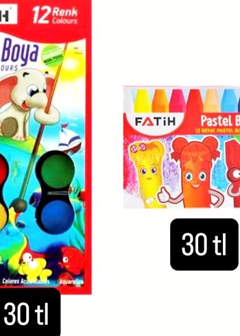 25x35  pp Kapak Resim Defteri+fatih sulu boya+fatih pastel boya - Görsel 2