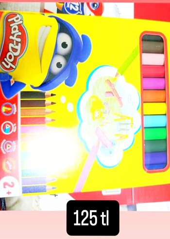 25x35 cm Pastel Kapak Resim Defteri+playdoh jumbo boy kuruboya - Görsel 2