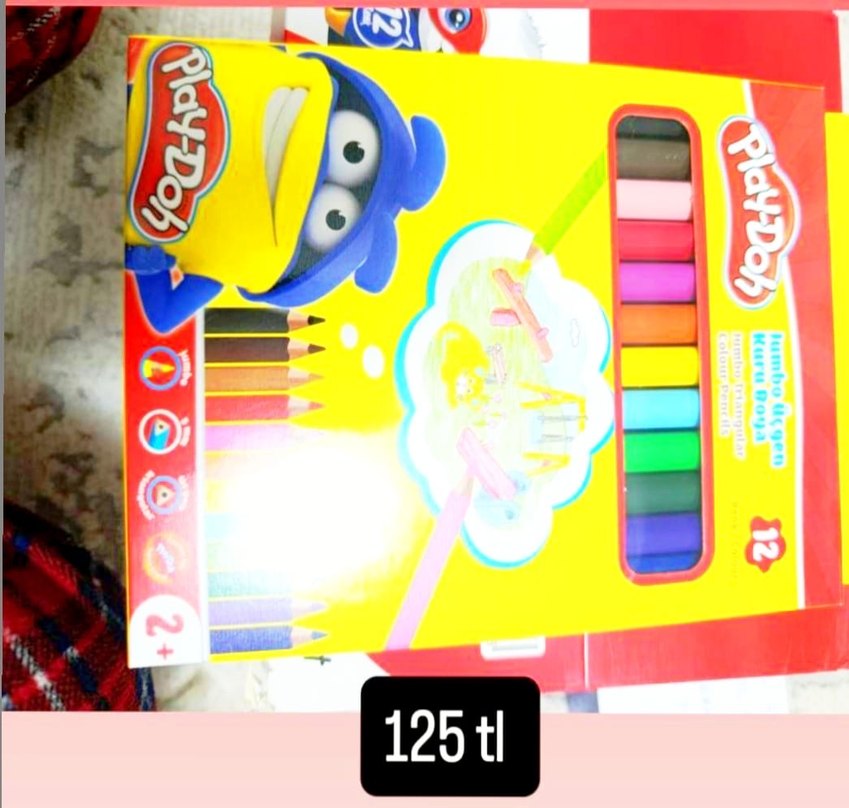 25x35 cm Pastel Kapak Resim Defteri+playdoh jumbo boy kuruboya - Görsel 2