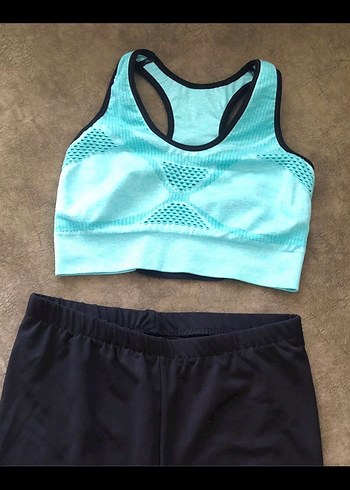 Kadın Turkuaz İki Parça Spor Takım - Görsel 5