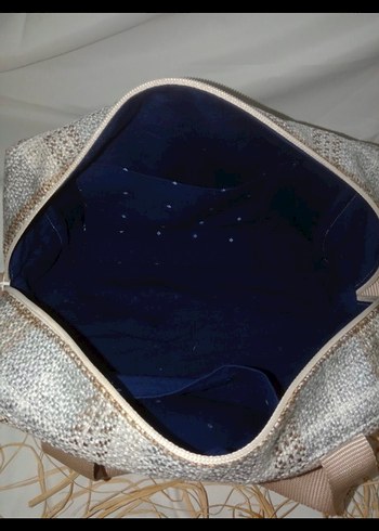 Pamuklu Ekose Desenli Kadın Makyaj Çantası - Görsel 4