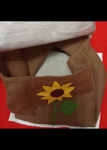 Ayçiçeği Desenli Kahverengi Mutfak Önlüğü - Görsel 5