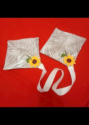 Ayçiçeği Desenli Kahverengi Mutfak Önlüğü - Görsel 3