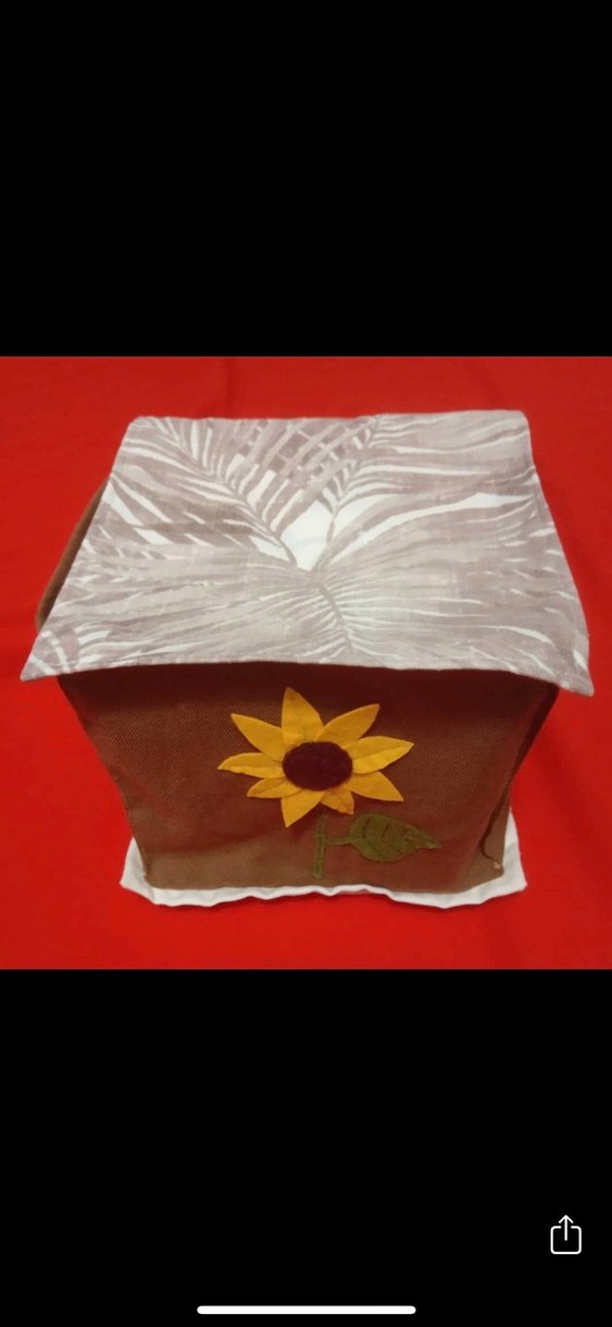 Ayçiçeği Desenli Kahverengi Mutfak Önlüğü - Görsel 4