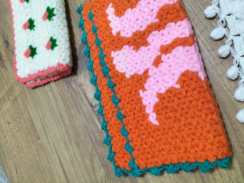 Renkli Örgü Banyo Süngeri - Görsel 3