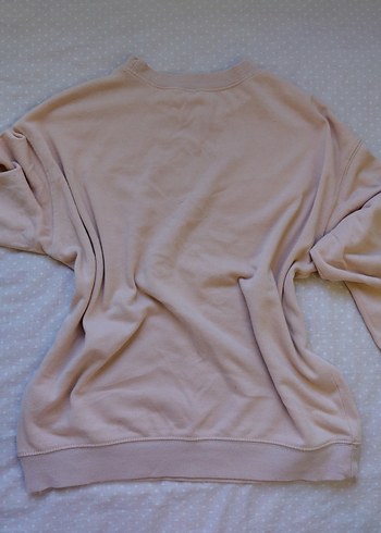 Bej Kadın Uzun Kollu Basic Sweatshirt - Görsel 3