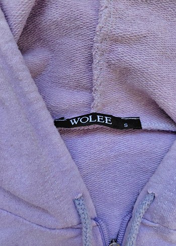 Kadın Mor Fermuarlı Kapüşonlu Sweatshirt - Görsel 2