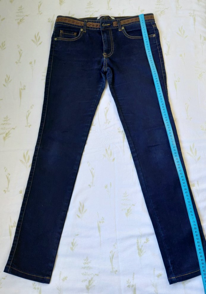 Kadın Lacivert Düşük bel Kot Pantolon - Görsel 2