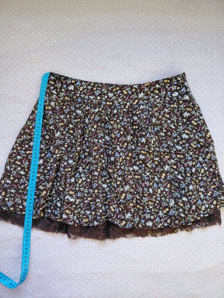 Kahverengi Retro Mini Etek - Görsel 2