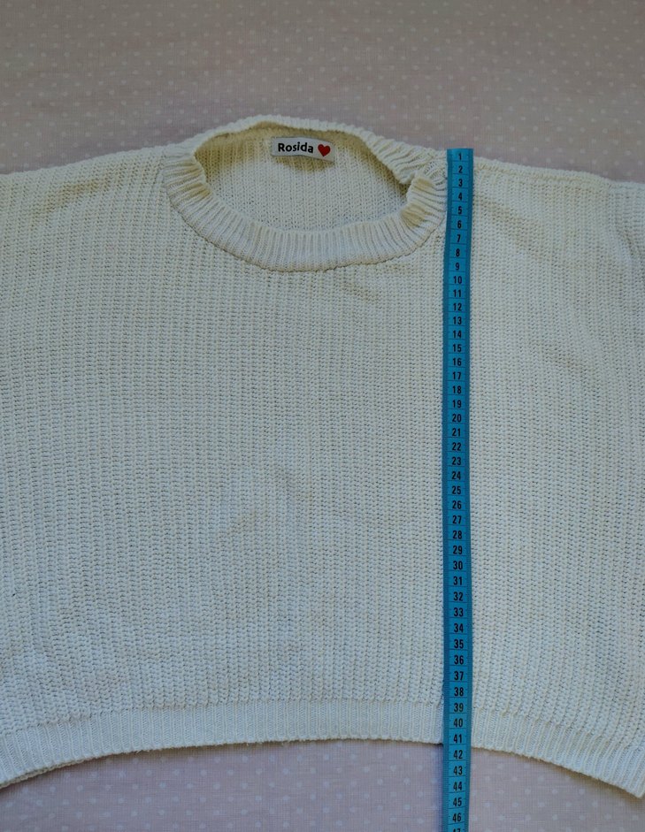 Beyaz Örgü Kadın Kazak - Görsel 3