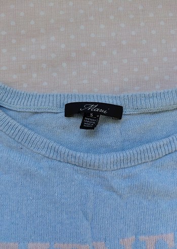 Mavi Triko Uzun Kollu Kadın Kazak - Görsel 3