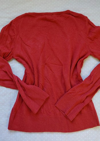 Kırmızı Kadın Triko Kazak Uzun Kollu - Görsel 3