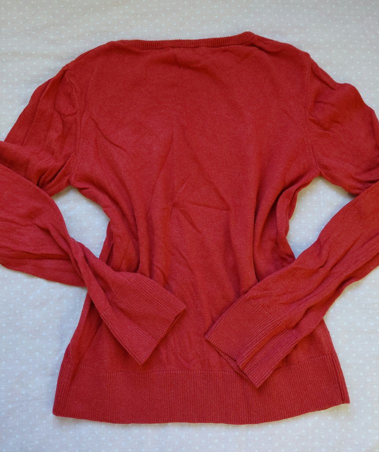 Kırmızı Kadın Triko Kazak Uzun Kollu - Görsel 3