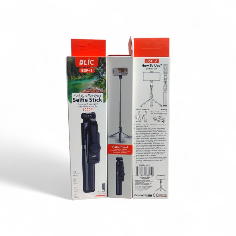 BLIC Siyah Kablosuz Selfie Çubuğu ve Tripod - Görsel 2