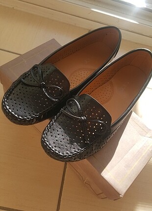 Derimod siyah loafer babet