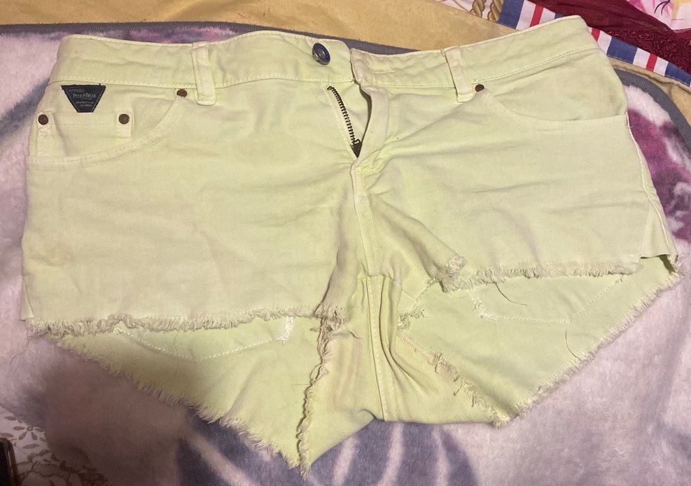 Sarı Midi Keten Kadın Şort - Görsel 2