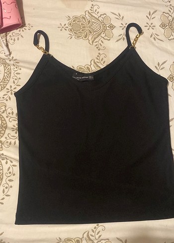 Siyah Halter Yaka Mini Saten Atlet - Görsel 2