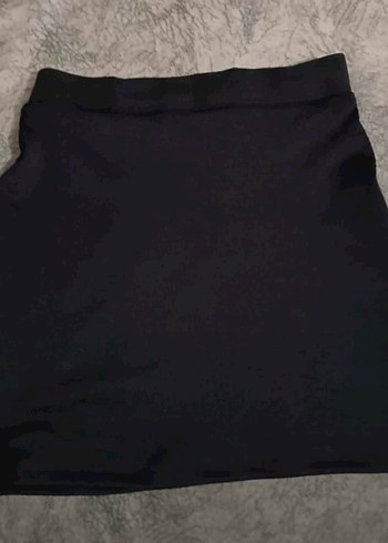 Siyah Dar Kesim Mini Etek - Görsel 4