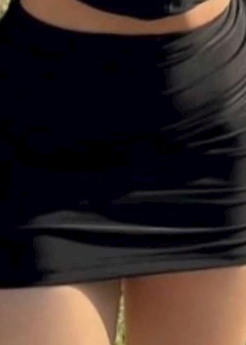 Siyah Dar Kesim Mini Etek - Görsel 3