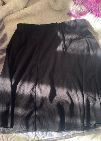 Siyah Drapeli Midi Kadın Etek - Görsel 2