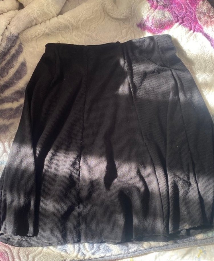 Siyah Drapeli Midi Kadın Etek - Görsel 2