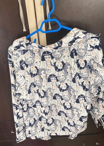 Desenli Pamuklu Uzun Kollu Kadın Gömlek - Görsel 4