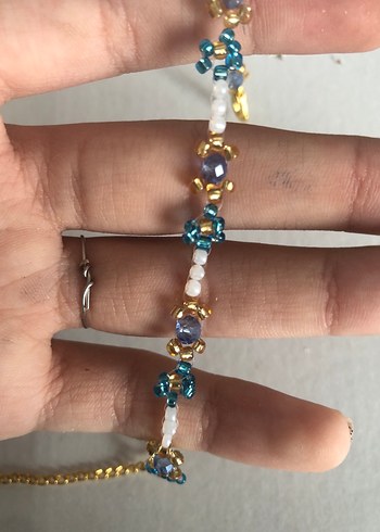 Mavi Boncuklu Bohem Kadın Bileklik - Görsel 2