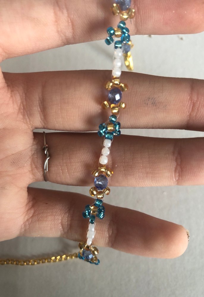 Mavi Boncuklu Bohem Kadın Bileklik - Görsel 2