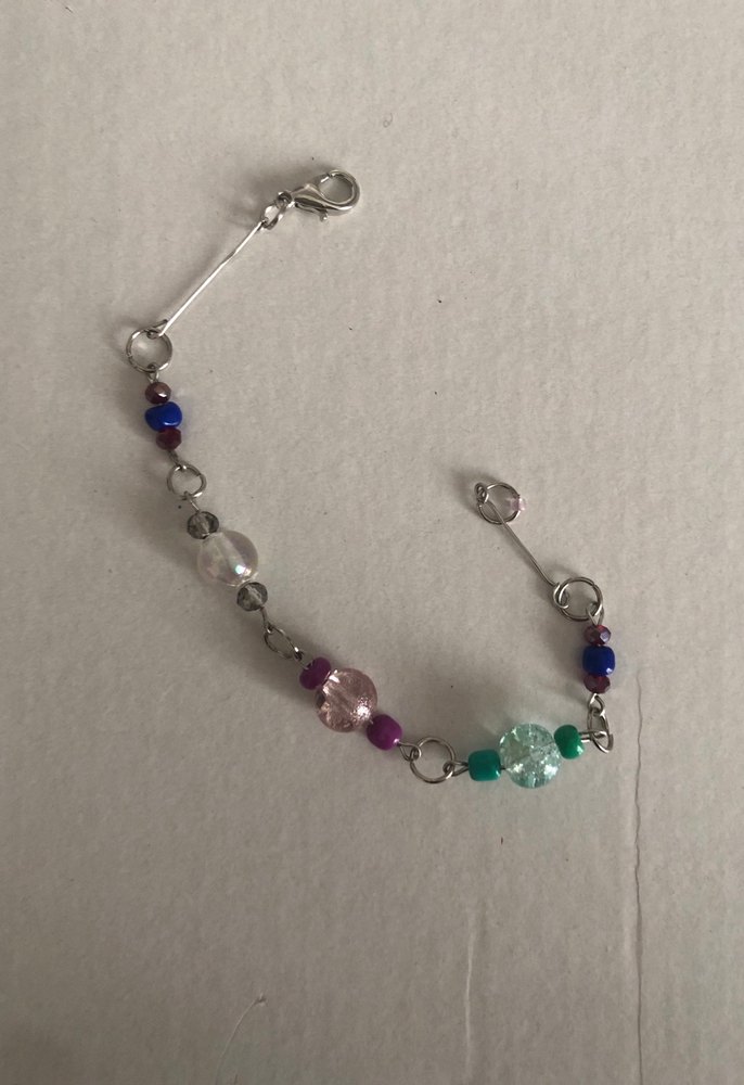 Pastel Çok Renkli Boncuklu Kadın Bileklik - Görsel 2