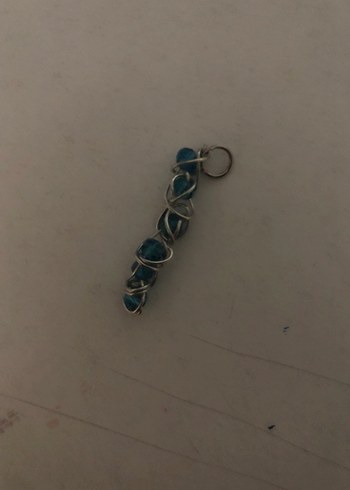 Turkuaz Boncuklu Kadın Kolye Ucu - Görsel 3