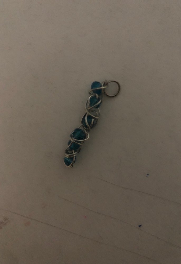 Turkuaz Boncuklu Kadın Kolye Ucu - Görsel 3