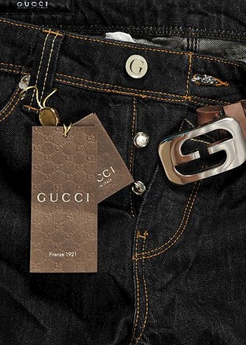 Erkek Siyah Kemerli Gucci Jeans 59 - Görsel 4