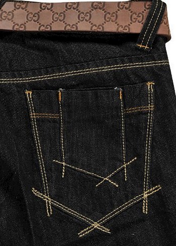 Erkek Siyah Kemerli Gucci Jeans 59 - Görsel 5
