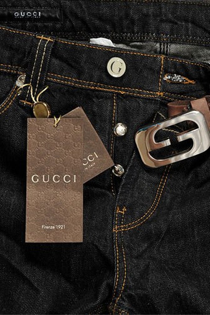 Erkek Siyah Kemerli Gucci Jeans 59 - Görsel 4