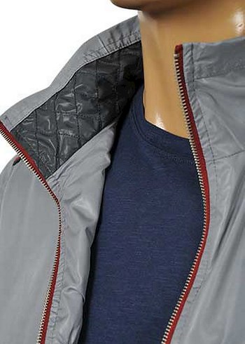 Gucci Gri Metalik Fermuarlı Erkek Ceket - Görsel 7