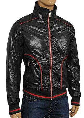 Gucci Siyah Fermuarlı Erkek Biker Ceket - Görsel 3