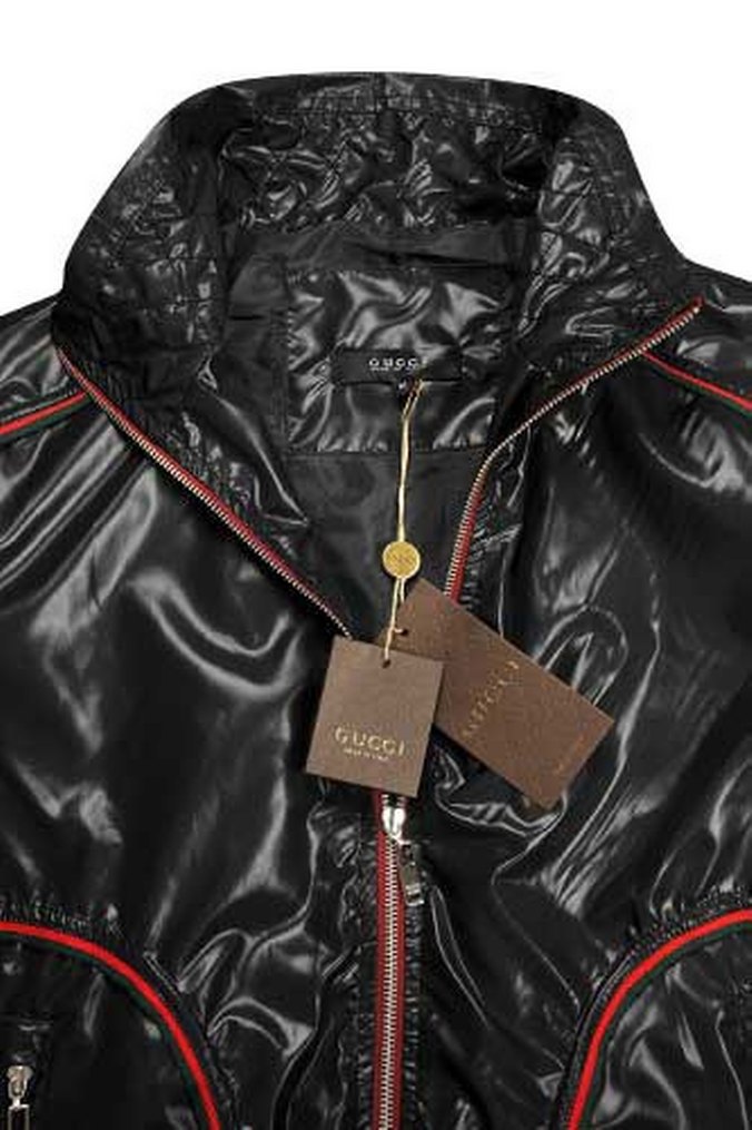 Gucci Siyah Fermuarlı Erkek Biker Ceket - Görsel 5