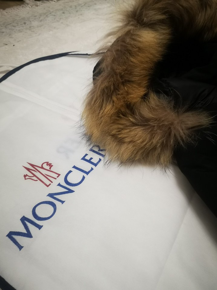 Moncler hakiki Kürk Detaylı Siyah Erkek Kaban - Görsel 5