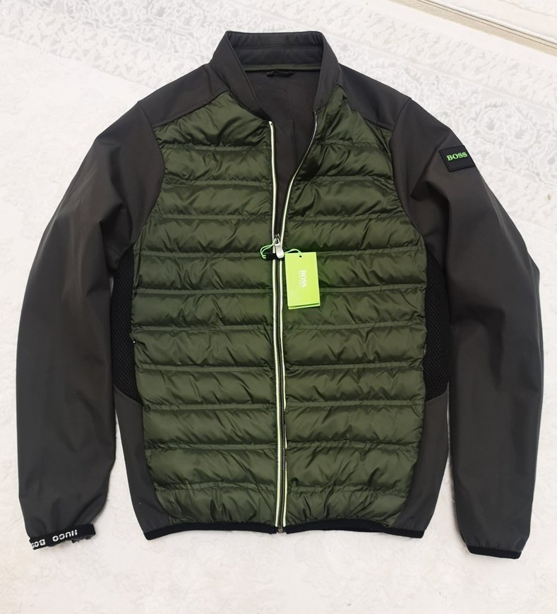 HUGO BOSS Erkek Haki Gri Regular Fit Bomber Ceket - Görsel 3