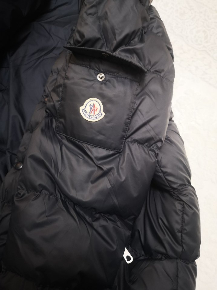 Düğmeli fermuarlı lacivert Uzun Kış Montu - Görsel 3