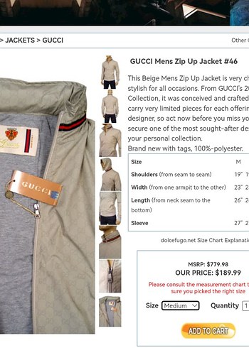 Gucci bej Erkek Ceket, Normal Boy, Regular Fit - Görsel 8