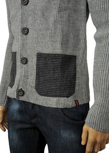 Gucci Gri Örgü Erkek Triko Ceket - Görsel 6
