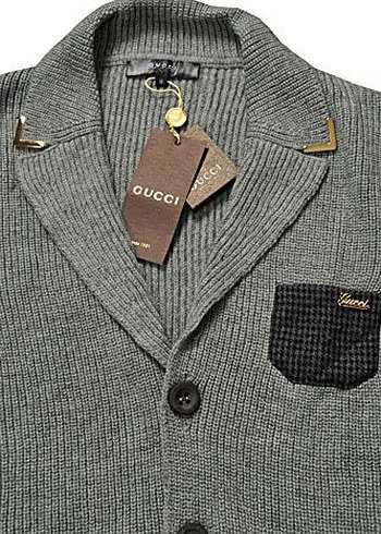 Gucci Gri Örgü Erkek Triko Ceket - Görsel 8