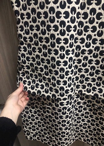 Düğmeli Baskılı Midi Kadın Elbise - Görsel 3