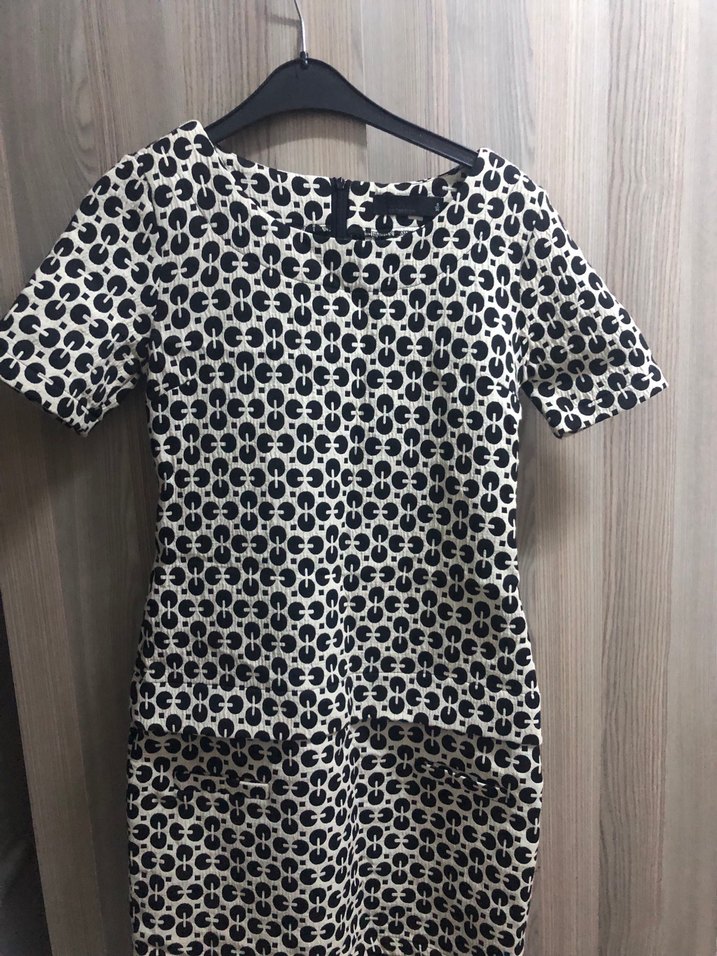 Düğmeli Baskılı Midi Kadın Elbise - Görsel 2