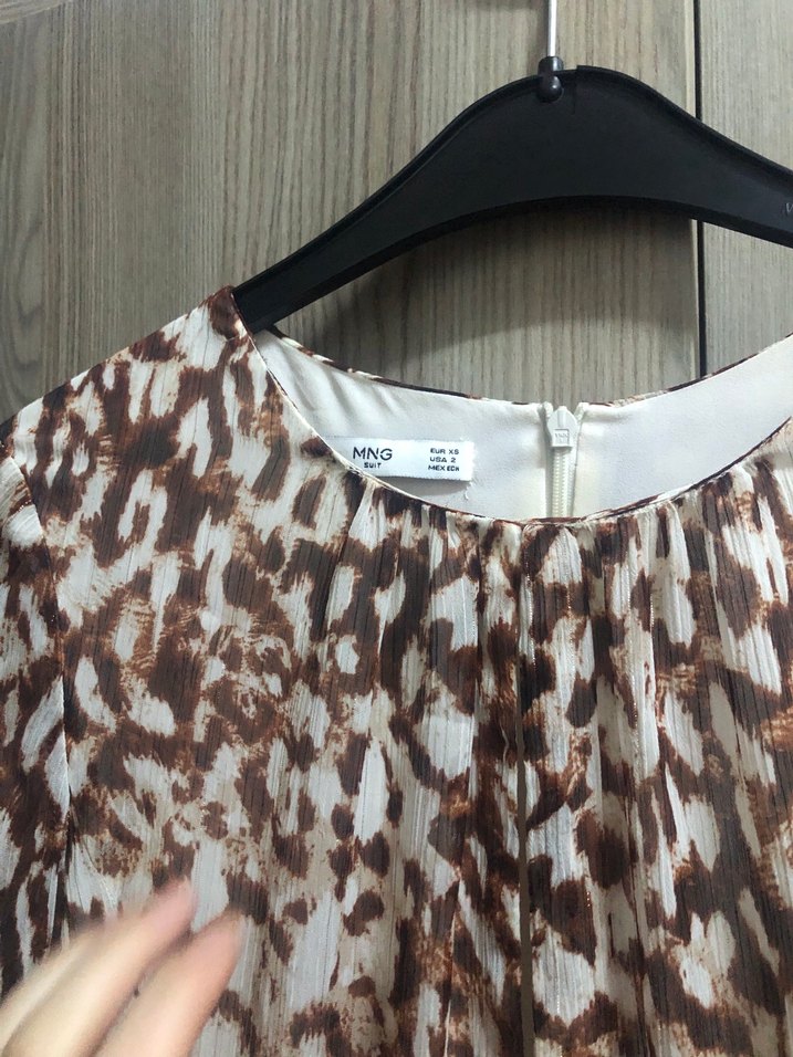 Kahverengi Uzun Kollu Mini Elbise - Görsel 3